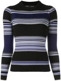 Proenza Schouler Striped Rib crew neck Top Striped Rib crew neck Top at Farfetch